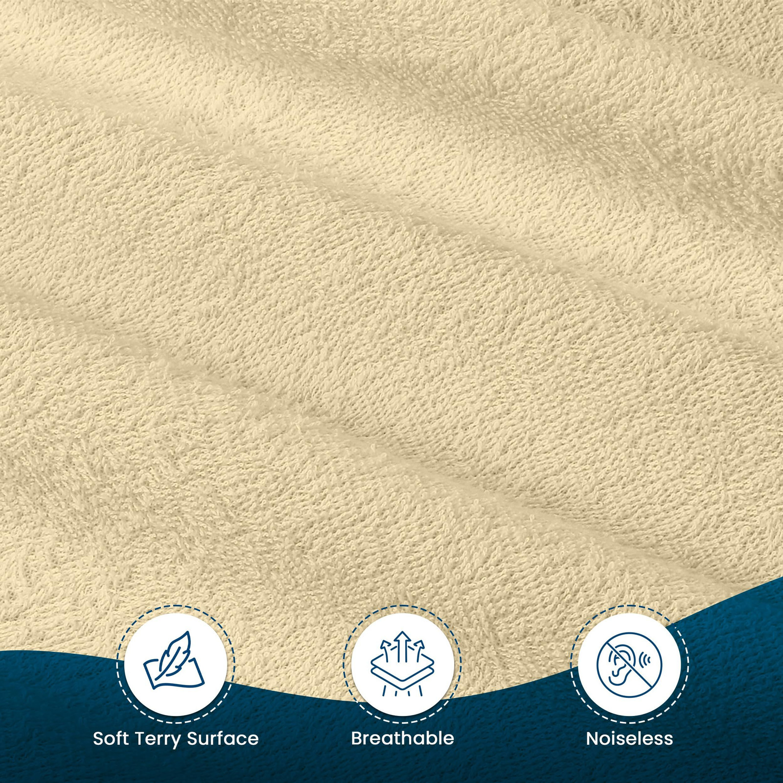 Twin Size Mattress Protector Waterproof, Premium 200 GSM Terry Twin, Beige