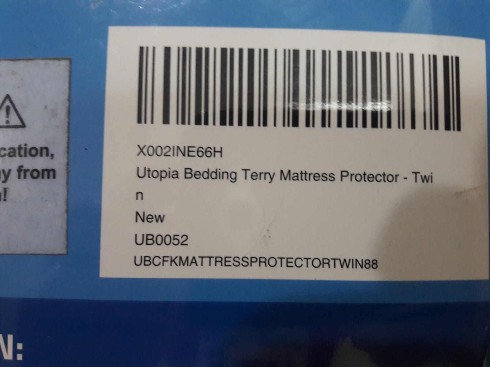 UTOPIA TERRY TOP MATTRESS PROTECTOR TWIN UB0052 (2) PACK