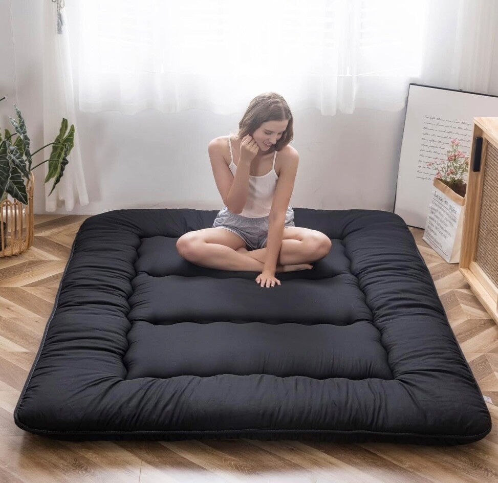 Japanese Floor Mattress Futon Mattress, 4″ Thicken Tatami Mat Sleeping Pad USA