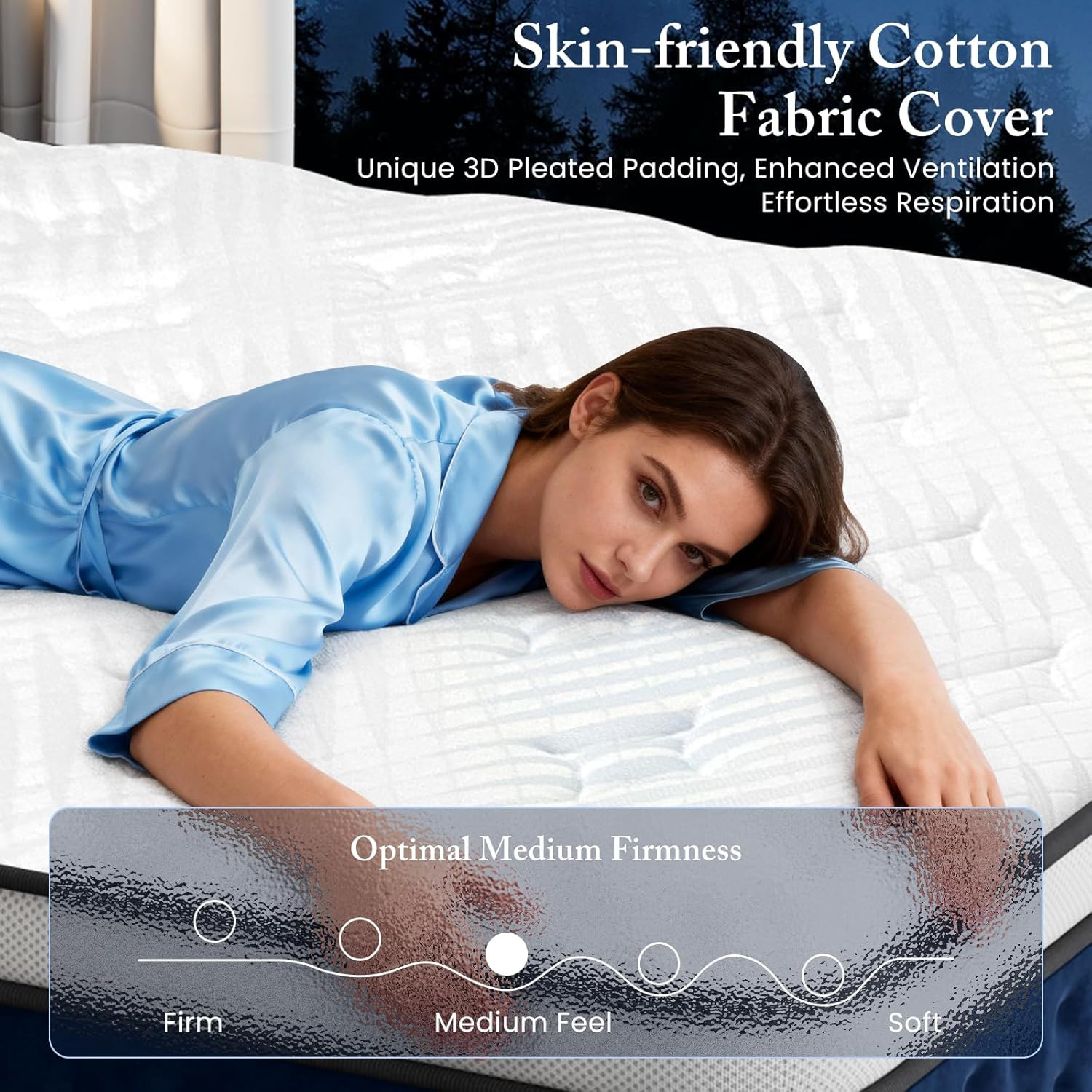 Queen Mattress, 12 Inch Hybrid Mattress Queen Size in a Box with Gel Memory Foam
