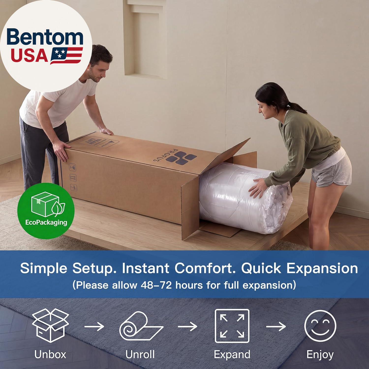 6 Inch Twin Mattress with Bonnell Spring, Twin Mattress for Kids, Memory Foam Ma