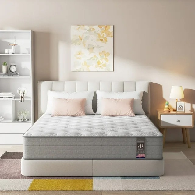 12″ 14″ Gel Memory Foam Mattress Hybrid Spring Twin Full Queen King Bed In A Box