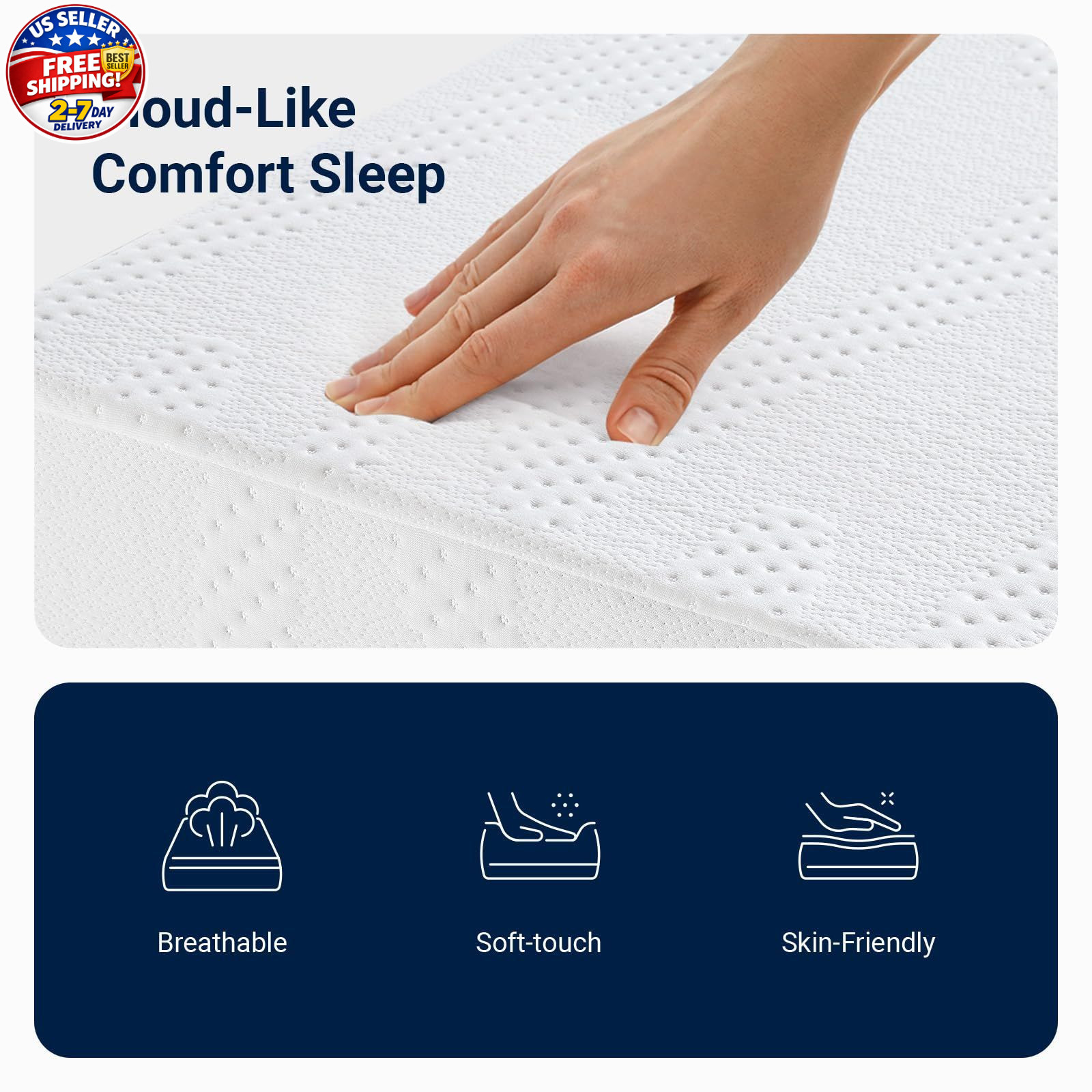 Twin Mattress, 5 Inch Twin Size Mattress for Kids, Gel Memory Foam Mattresses fo