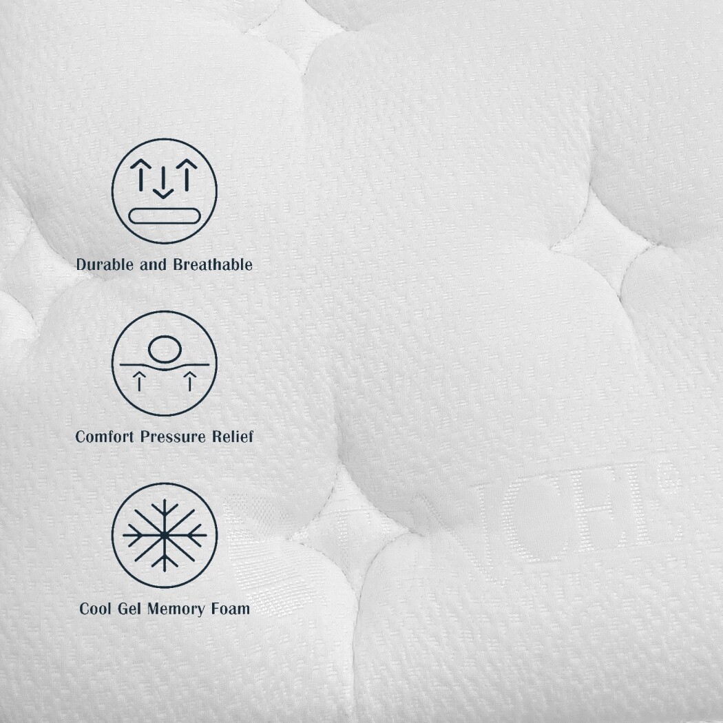 12″ 14″ Mattress Twin Full Queen King Pocket Spring Gel Memory Foam Bed in a Box