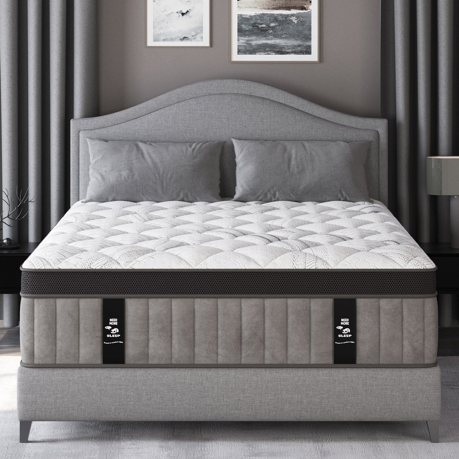 12″14″ Twin Full Queen King Size Mattress in a Box Hybrid Spring Memory Foam