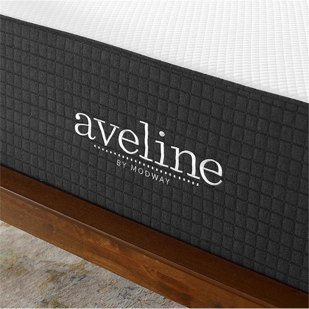 Modway Aveline 14″ Modern Style Memory Foam King Mattress in White