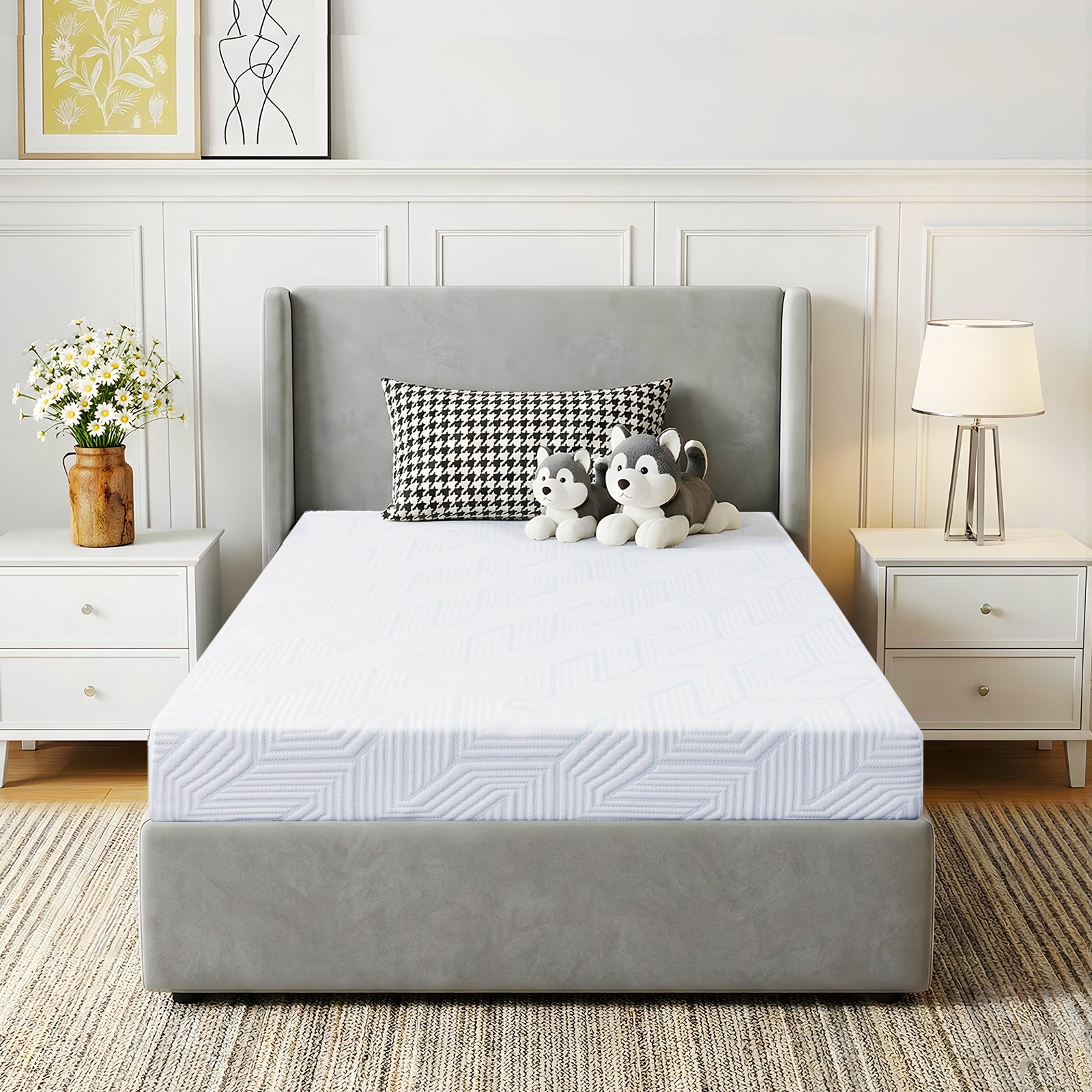 5″ 6″ Memory Foam Mattress for Kids Removable Cover Medium Twin Txl Full Queen