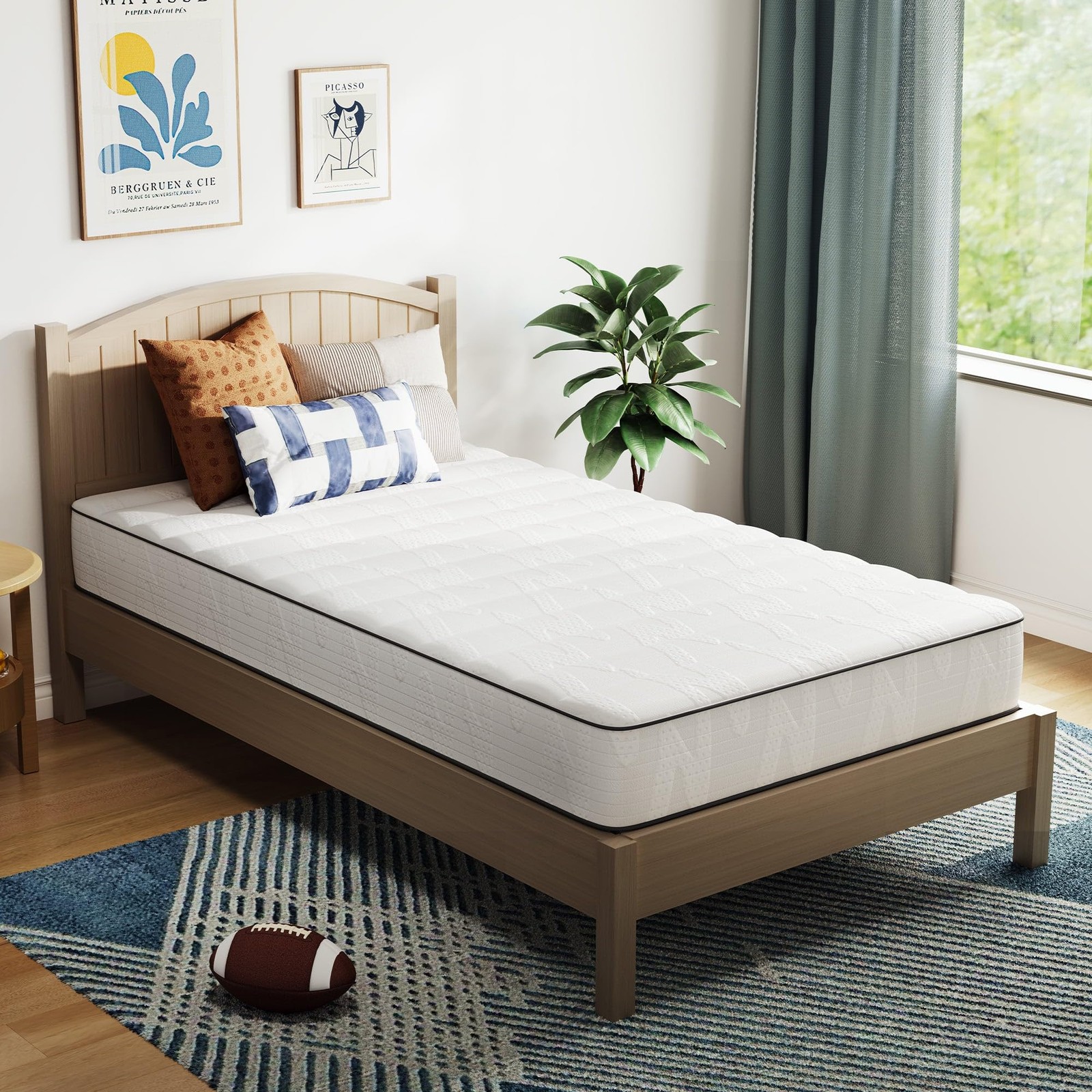 8 Inch Twin Mattress in a Box, Hypoallergenic & Back Pain Relief, Hybrid Twin…