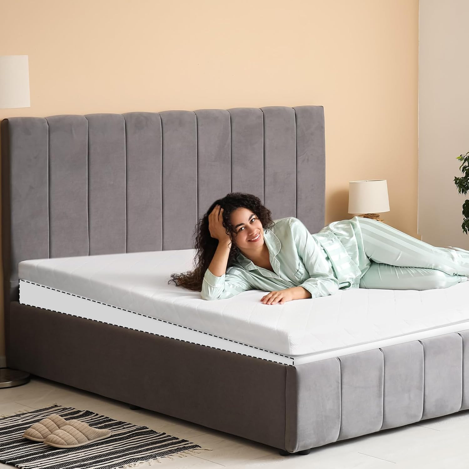 Queen Mattress Wedge 5″ Incline for Acid Reflux, Pain Relief & Snoring Support