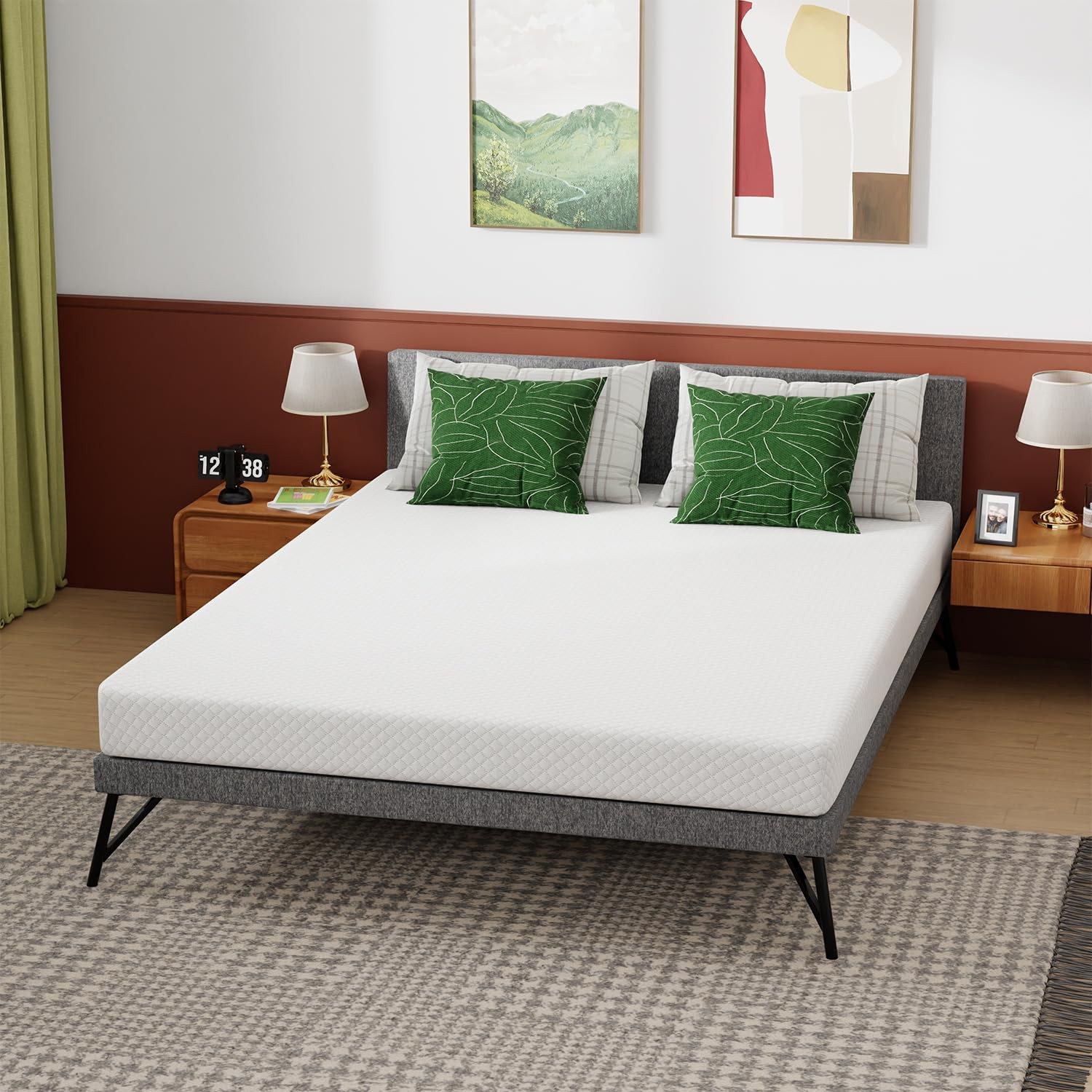 6/8/10/12 inch Gel Memory Foam Mattress for Cool Sleep & Pressure Relief, Medium