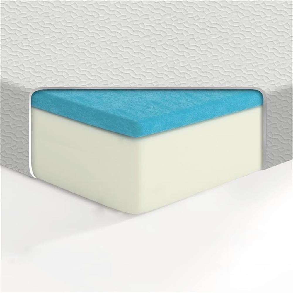 Pemberley Row Fabric White Twin Mattress Rectangular Breathable 6″ Unassembled