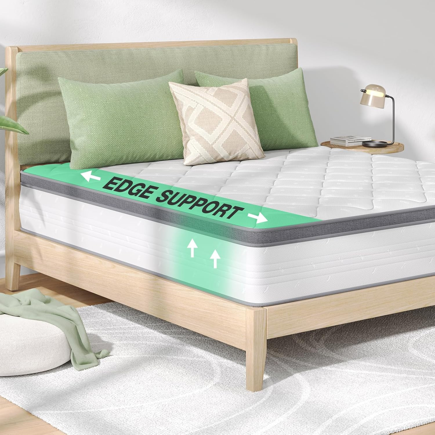 Full Size Mattress, 12 Inch Hybrid Mattress in a Box, Pocket Innerspring for Mot