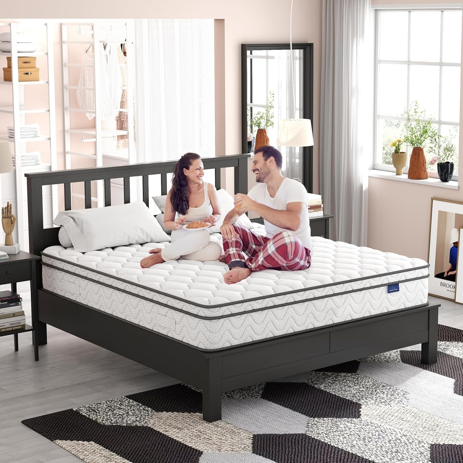 Vesgantti Mattress Twin XL 9 Inch, Fiberglass-Free Cool Sleep Hybrid Mattress in