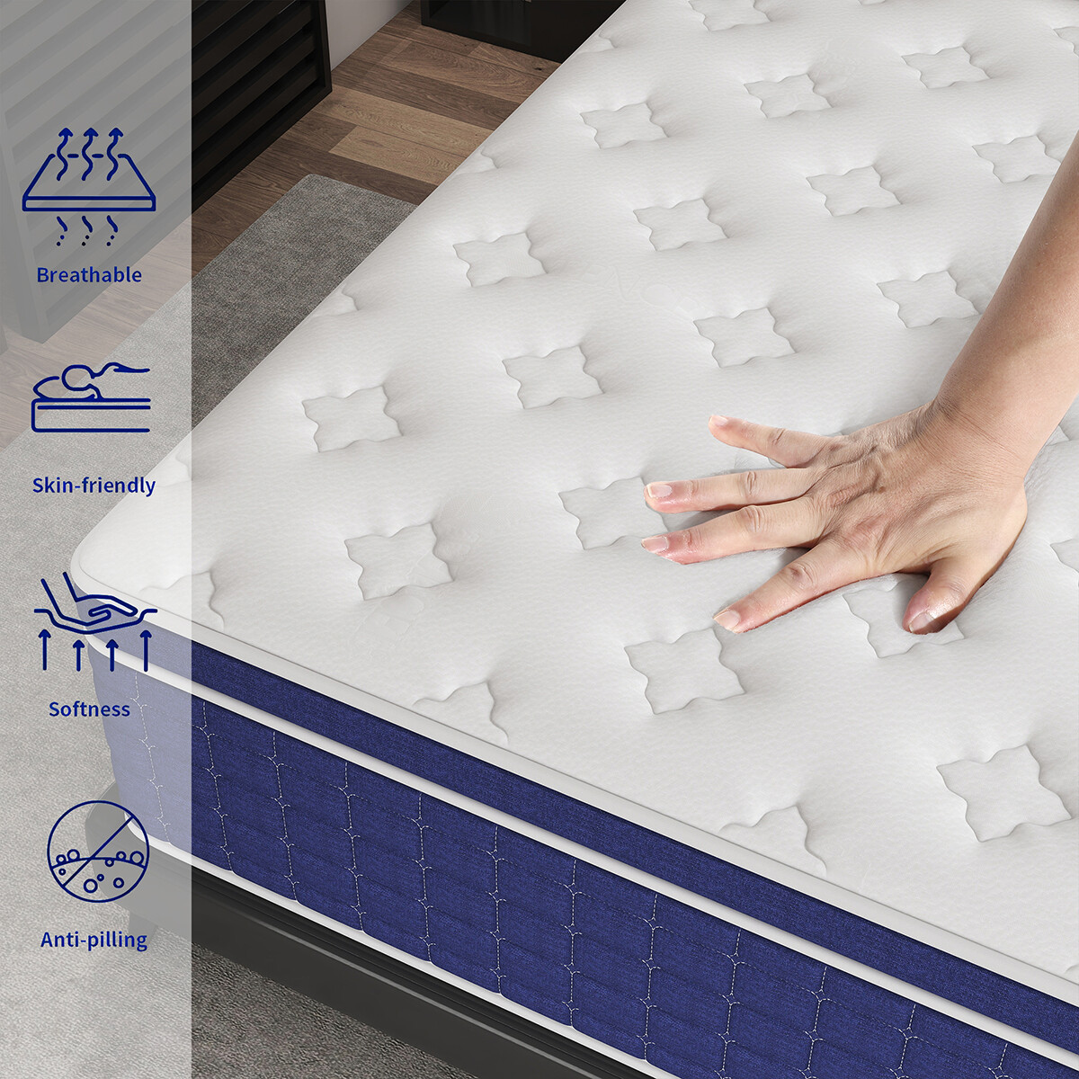 12″/14″ Mattress in a Box Gel Memory Foam Innerspring Twin Full Queen King Size