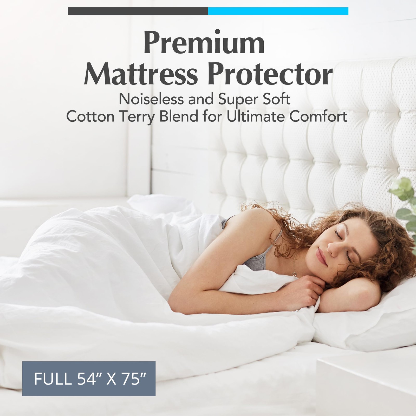 Handy Laundry Waterproof Mattress Protector – Breathable, Full, White