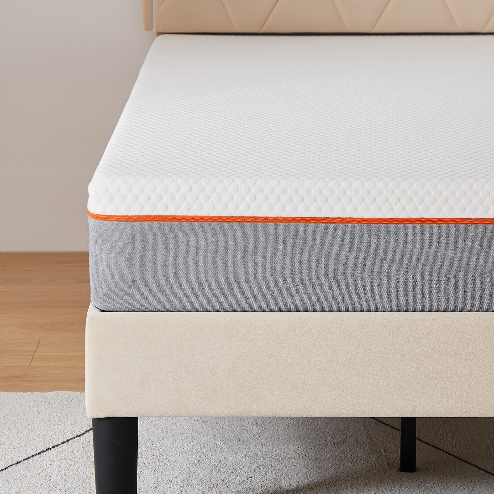VECELO 8 Inch Mattress Charcoal Infused Memory Foam Medium Firm Pressure Relieve