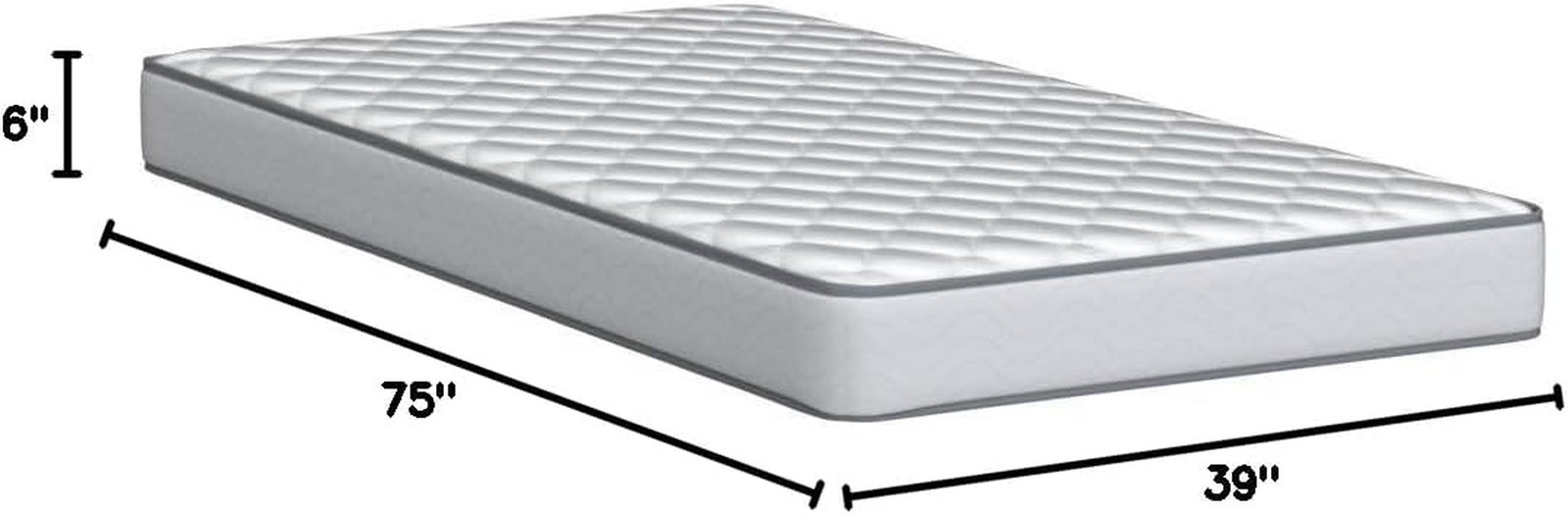 6 Inch Mattress – Firm Feel – Bonnell Spring with Foam Layer – Mattress in a Box