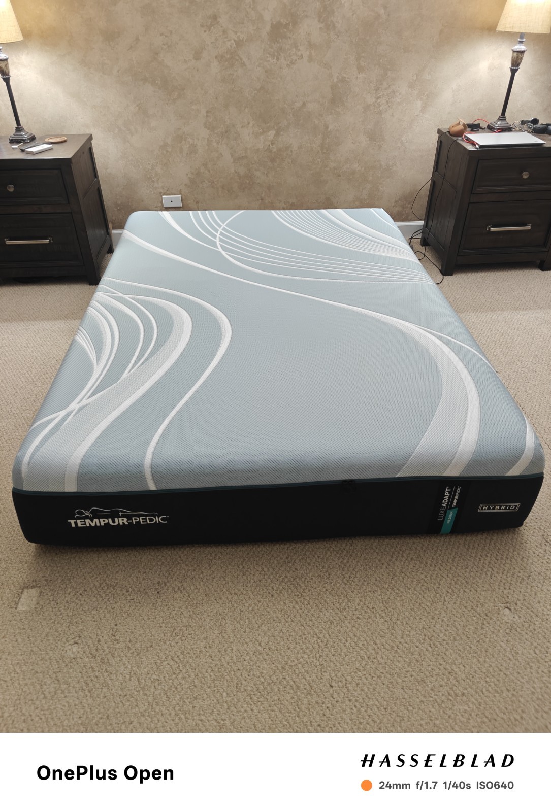 Hillcott Upholstered Bed, Tempur-Pedic Mattress and MotoSleep Adjustable Base