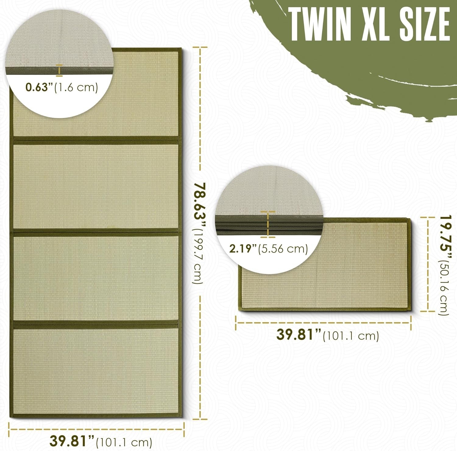 Houseables Tatami Mat, Tatami Mattress, Japanese Sleeping Mat#1183N1409KY8