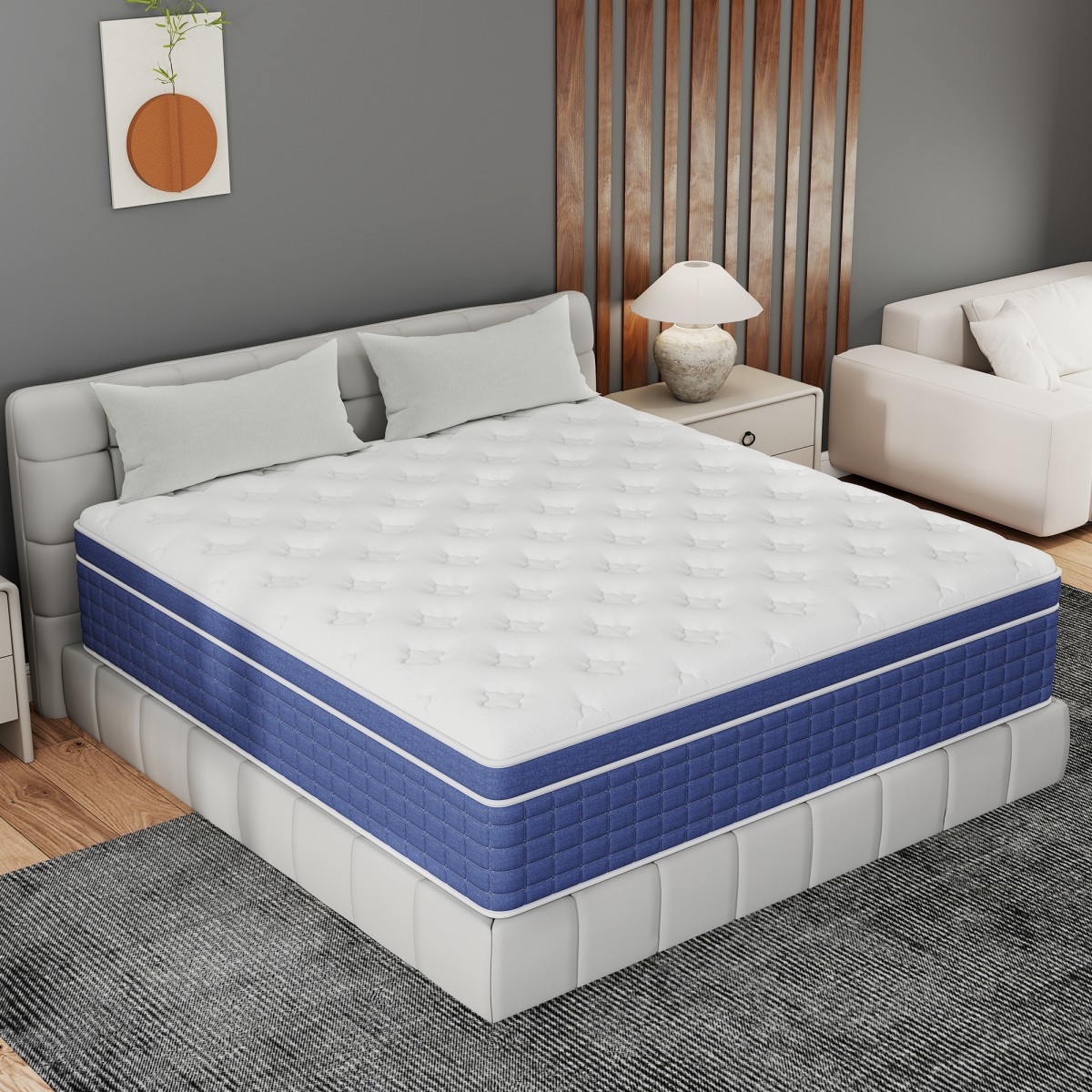 12″ 14″ Hybrid Mattress in a Box Twin Full Queen King Pocket Spring Medium Firm