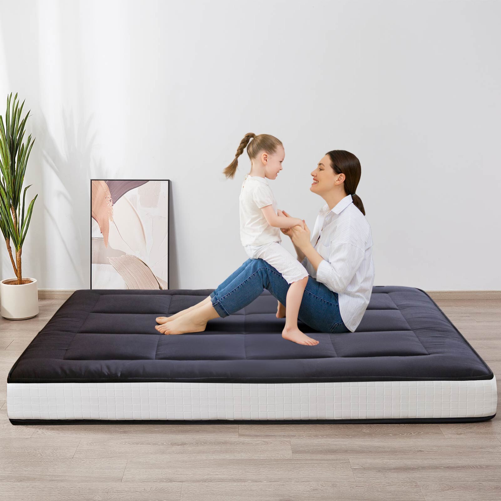 8” Extra Thick Japanese Floor Futon Mattress Folding Sleeping Floor Guest Pad
