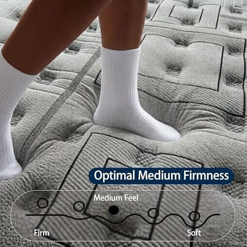 12 Inch Queen Mattress in a Box Hybrid Gel Memory Foam Pocket Spring Soft Plush