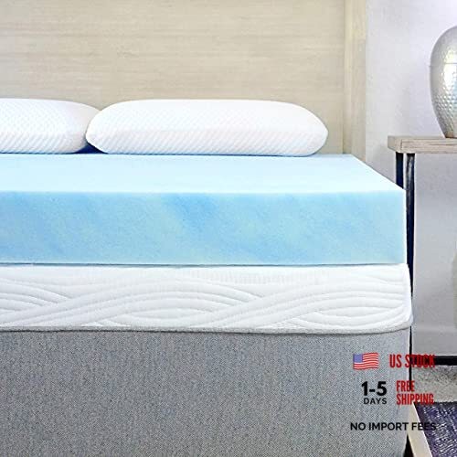 Cool Gel Swirl Memory Foam Mattress Topper Made in USA 3-Inch Full 3.0 Inches