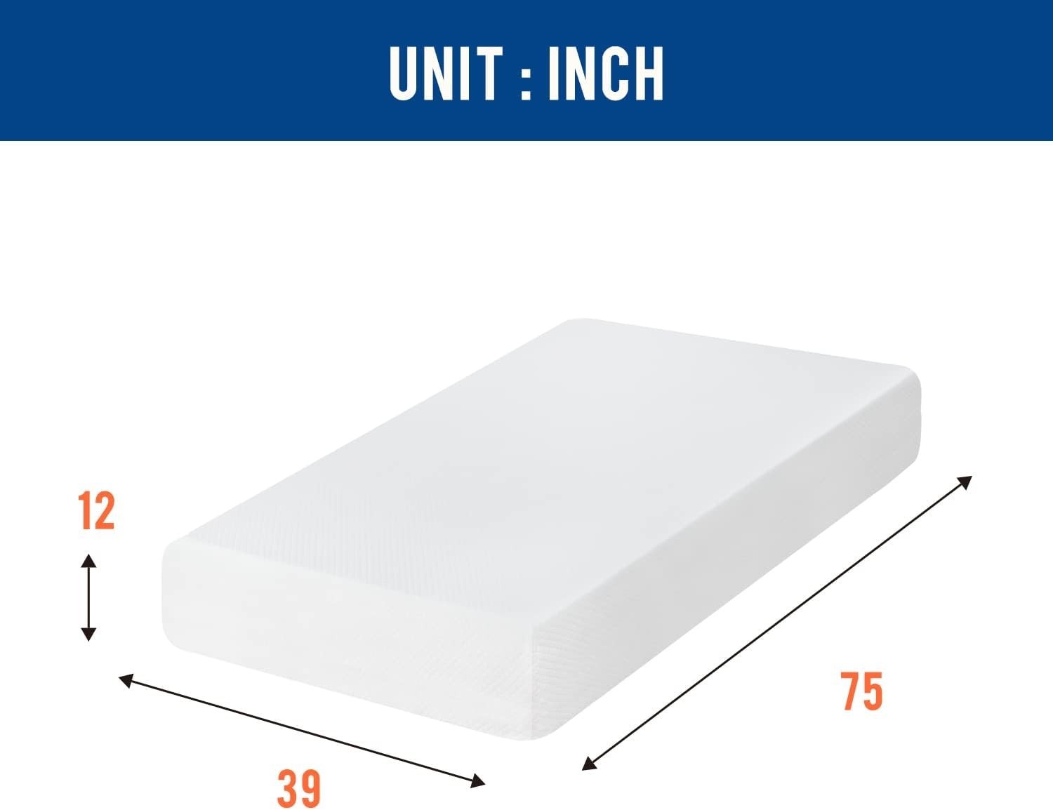 Cooling Ventilated 12-Inch Twin Mattress with Removable Cover – Healthier Sleep