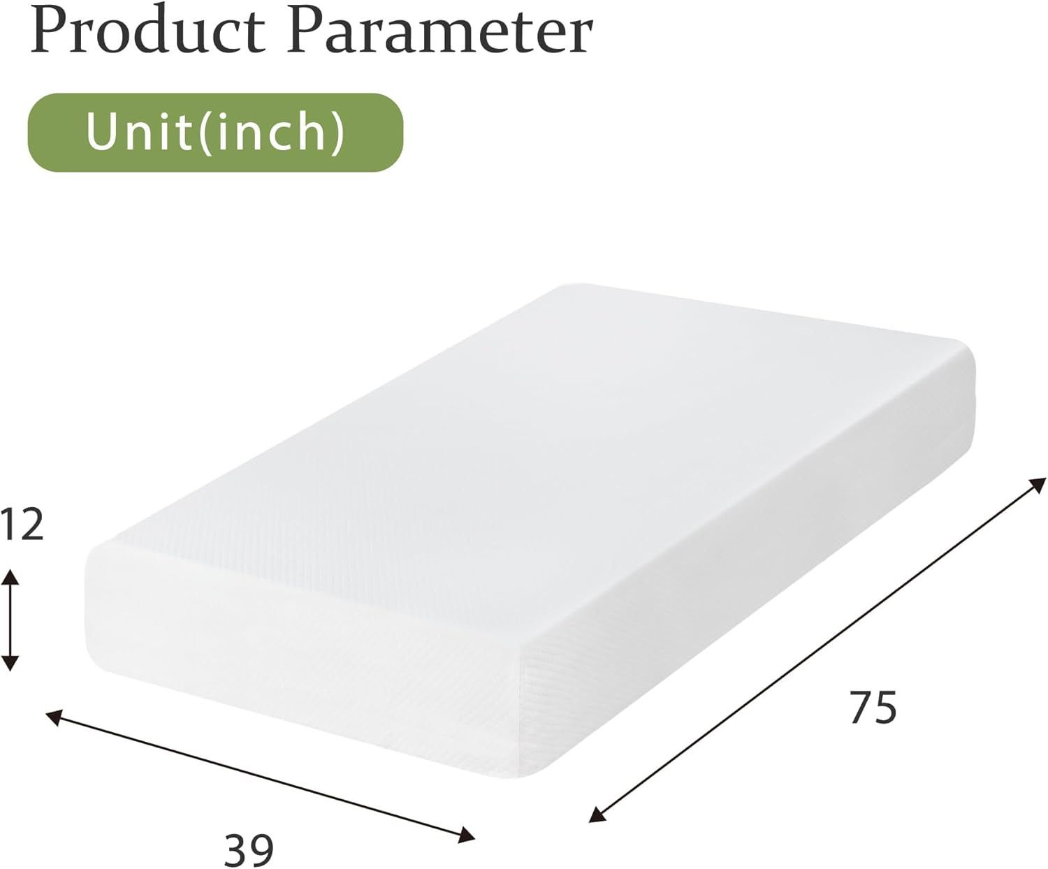 12 Inch Gel Memory Foam Mattress for Cool Sleep & Pressure Relief, Medium Firm S