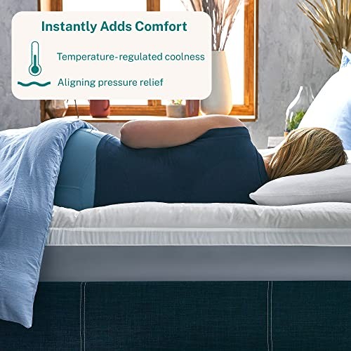 Gel Memory Foam Dual Layer Mattress 4 Inch Size, Queen Topper Cooling Comfort