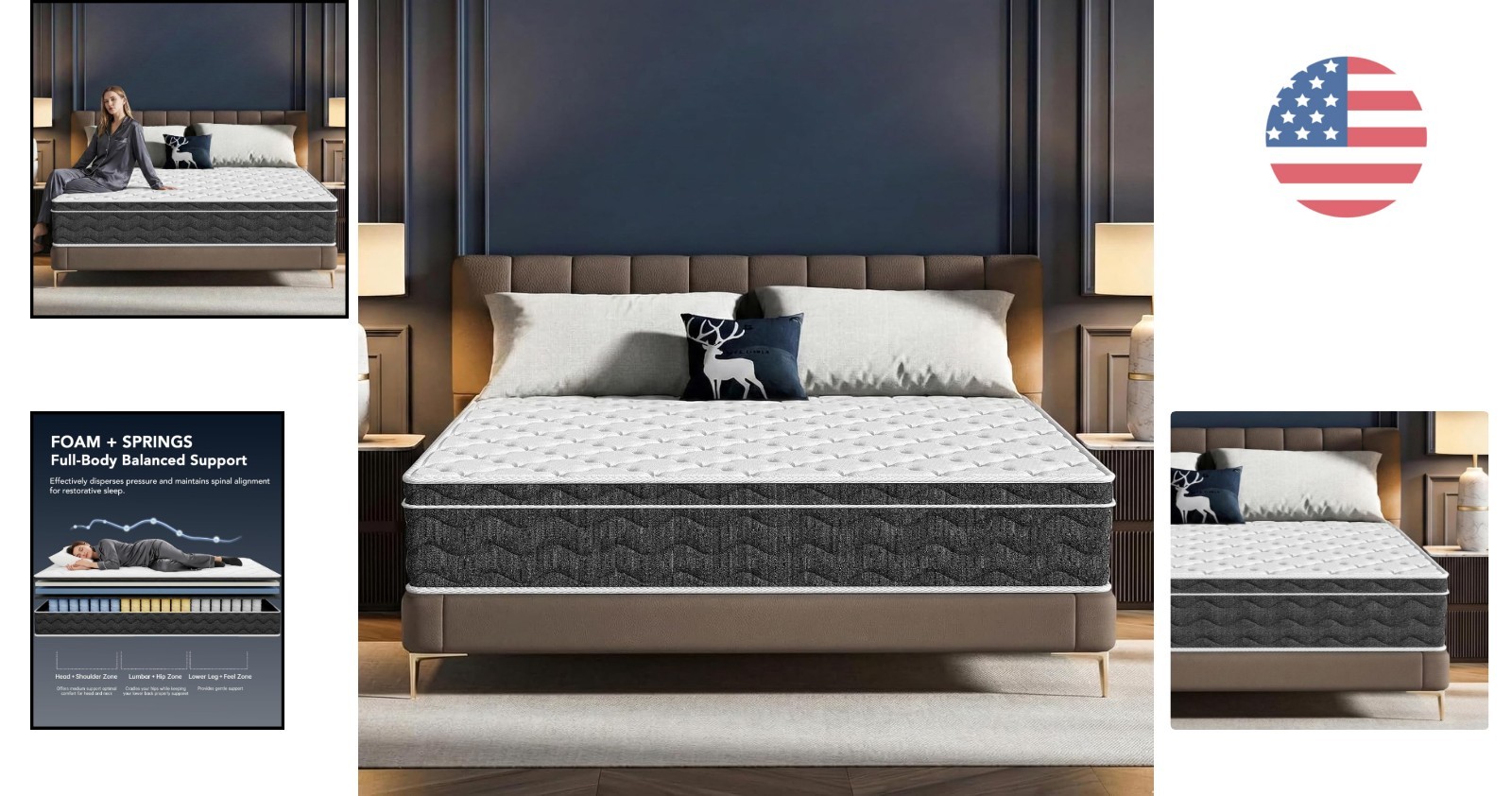 Modern 12″ Hybrid Mattress – Pressure Relief Cooling Gel Foam for Superior Sleep