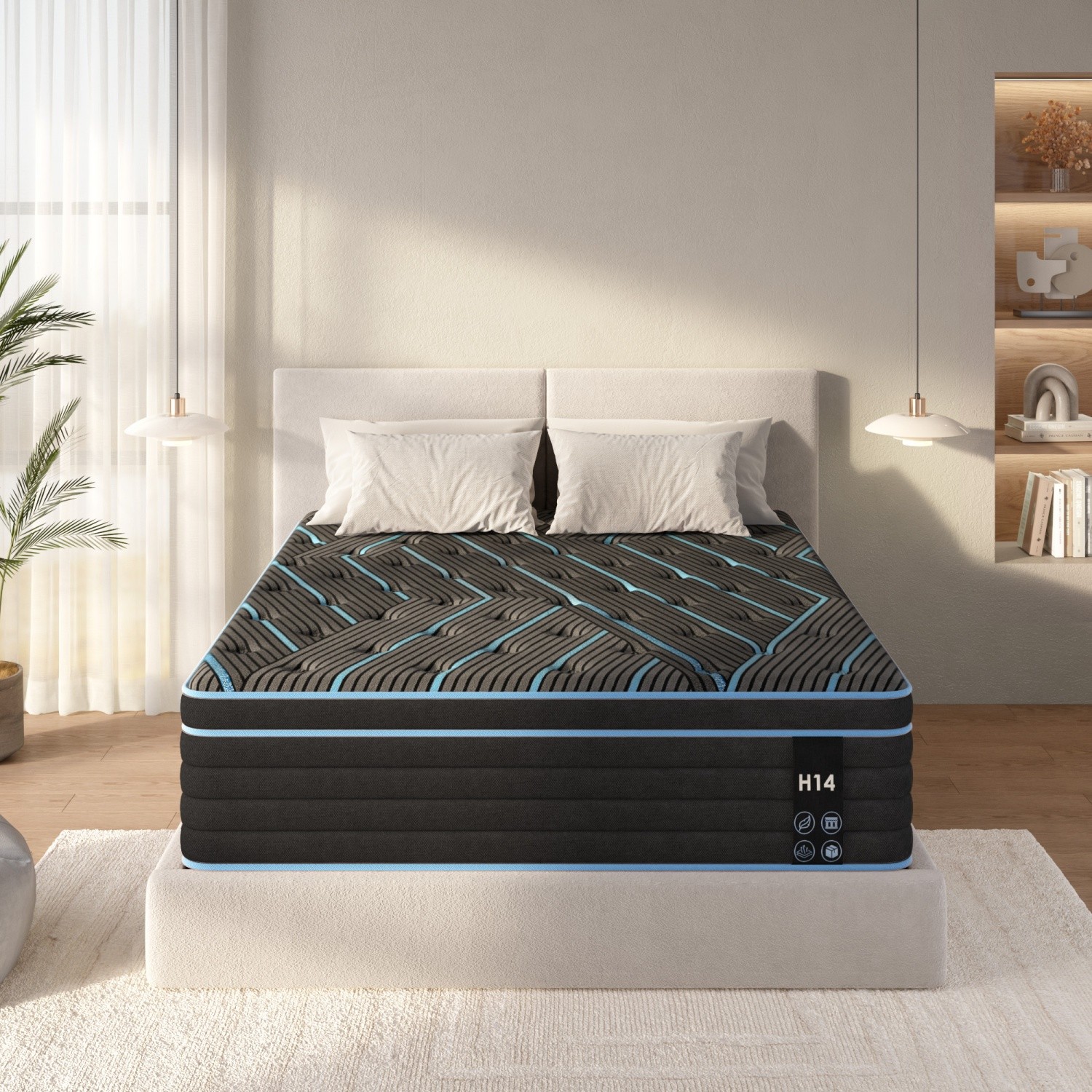 Queen/King 10in Hybrid Mattress Memory Foam Pocket Springs CertiPUR-US Certified