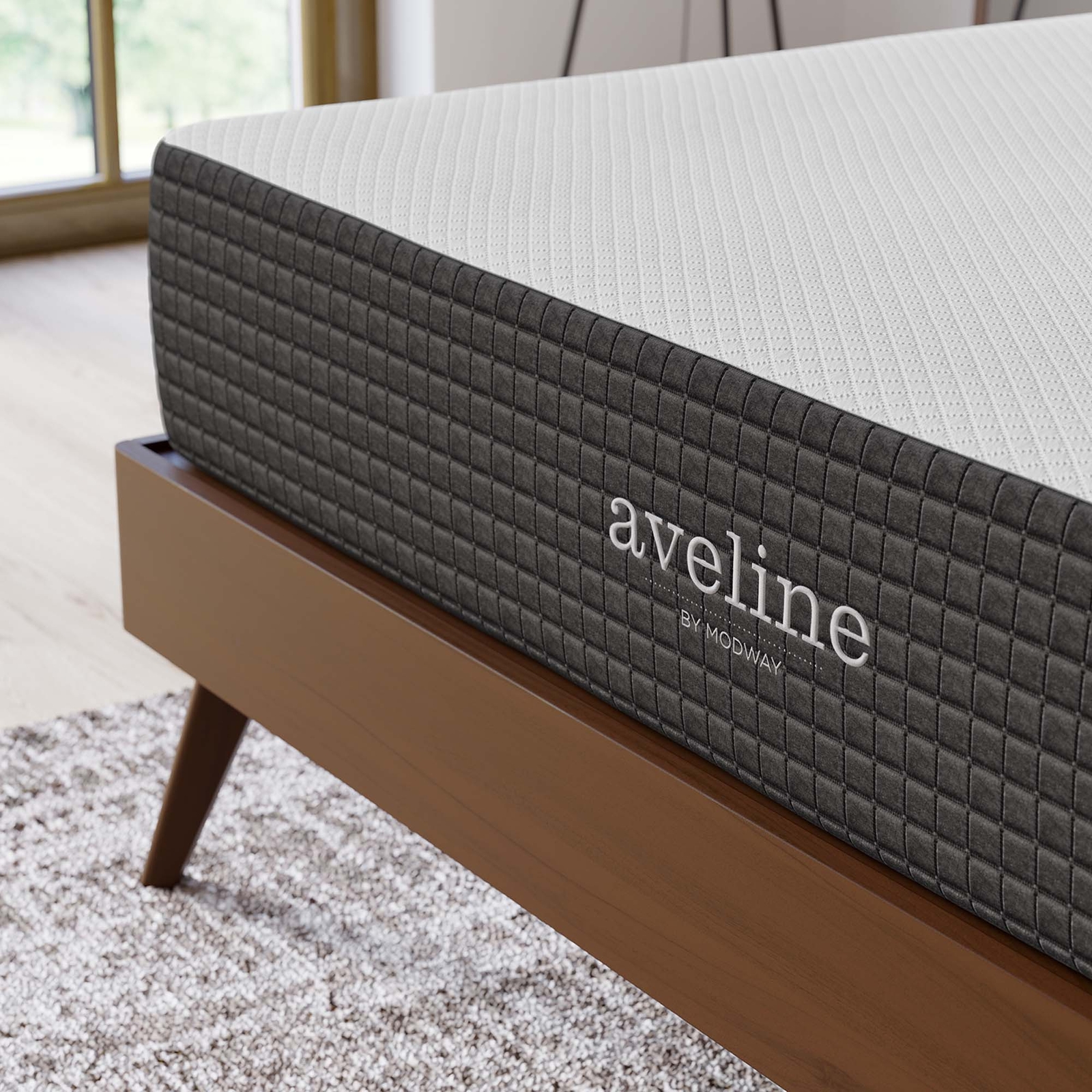 Modway 10″ Cool Gel-Infused Firm King Memory Foam Mattress With 10 Year Warranty