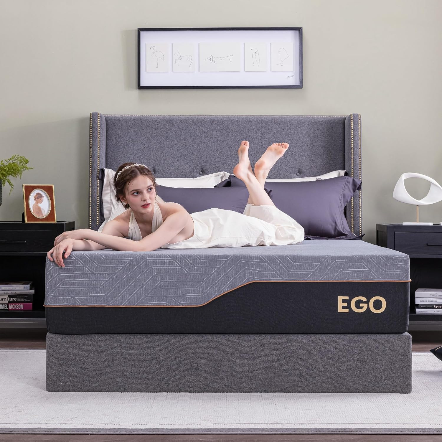 14″ Copper Gel Memory Foam Queen Mattress – Medium Firm, CertiPUR-US, USA Made
