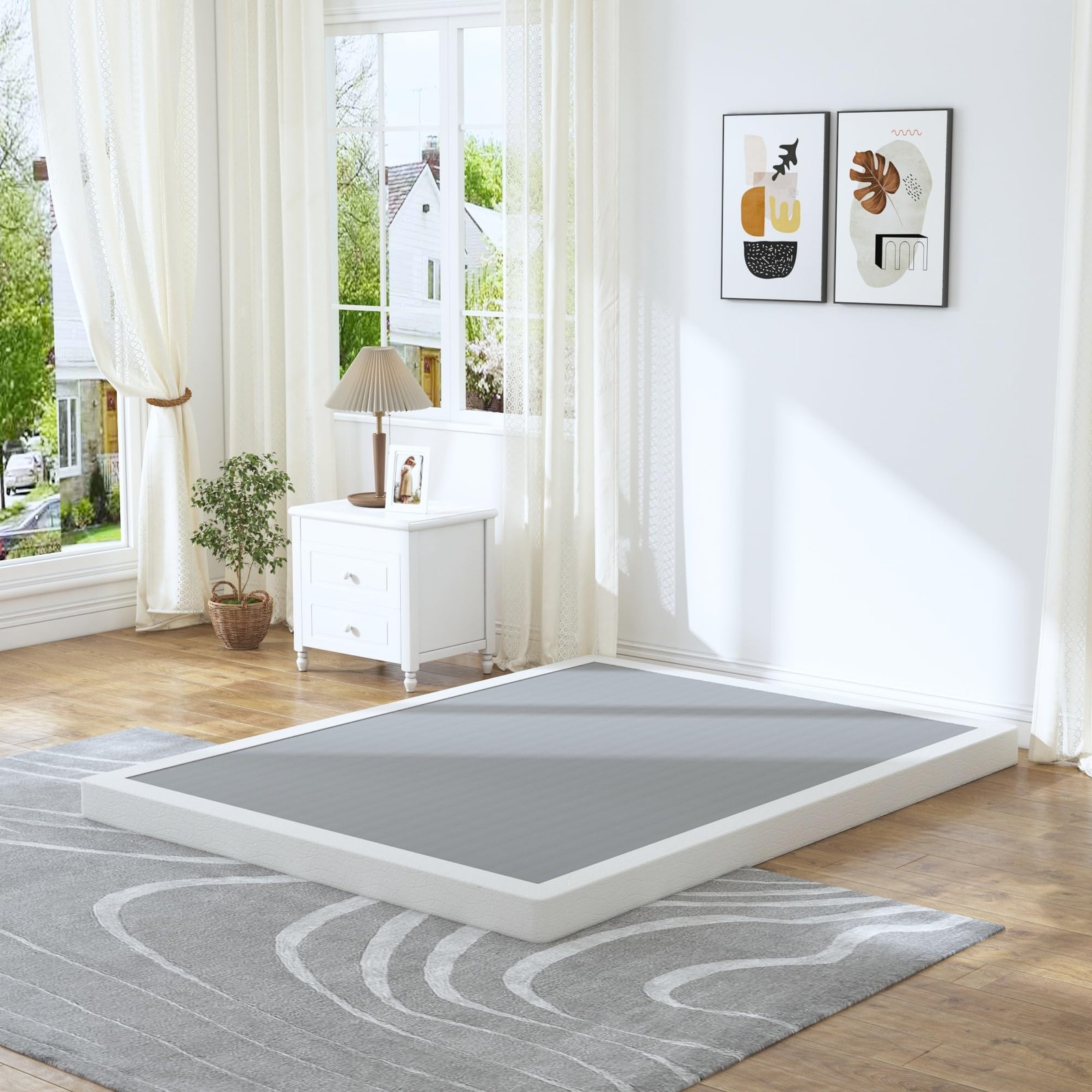 HOBINCHE 3 Inch Queen Size Box Spring, Low Profile Spring Queen, 3