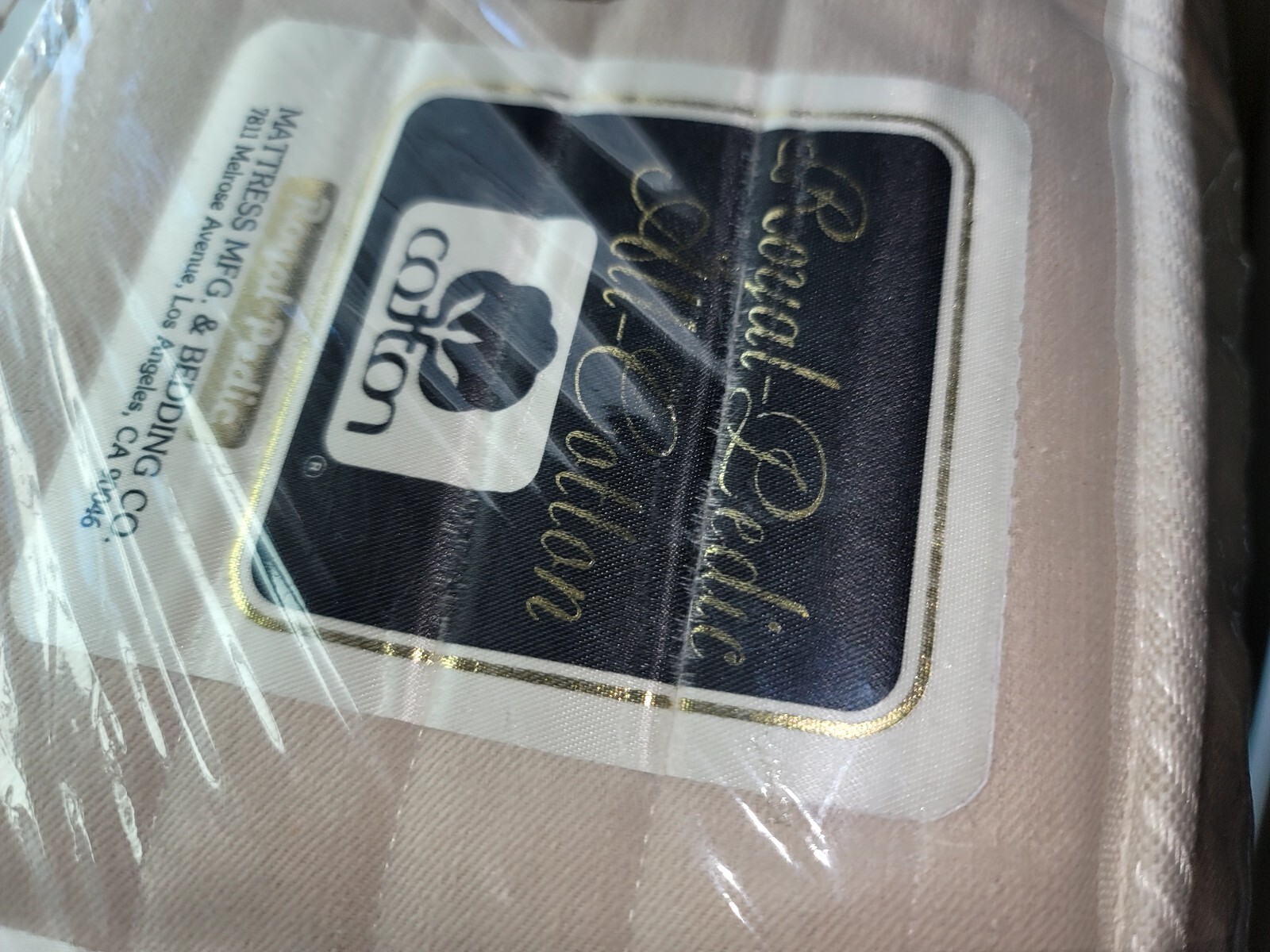 Royal Pedic Matress Twins Beige 100 % Cotton Individual 7 In H, 78 L X 36 W