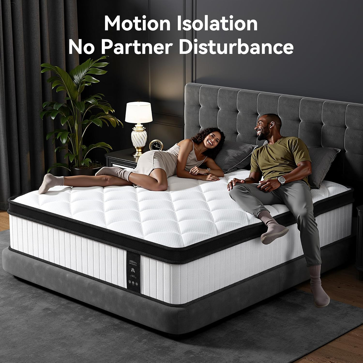 12 Inch Queen Mattress with Memory Foam & Pocket Springs for Comfort & Support
