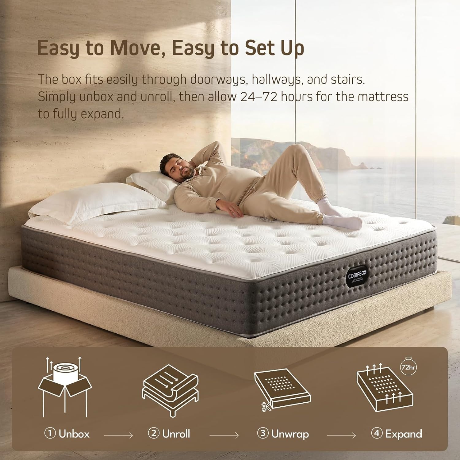 14 Inch King Size Mattress | the Feel Most Sleepers Prefer King Mattress Hybrid