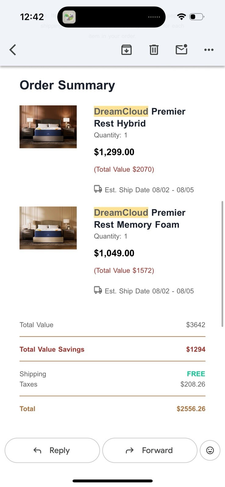 DreamCloud Premier Rest Memory Foam Mattress Medium Firm Twin 14 Inch