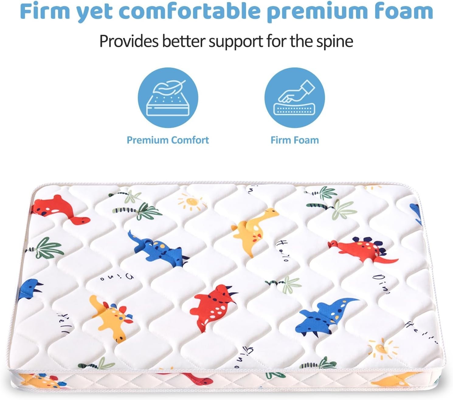 Pack and Play Mattress 38″ x 26″ x 1.5″, Firm Support and Comfort Foam, Soft …