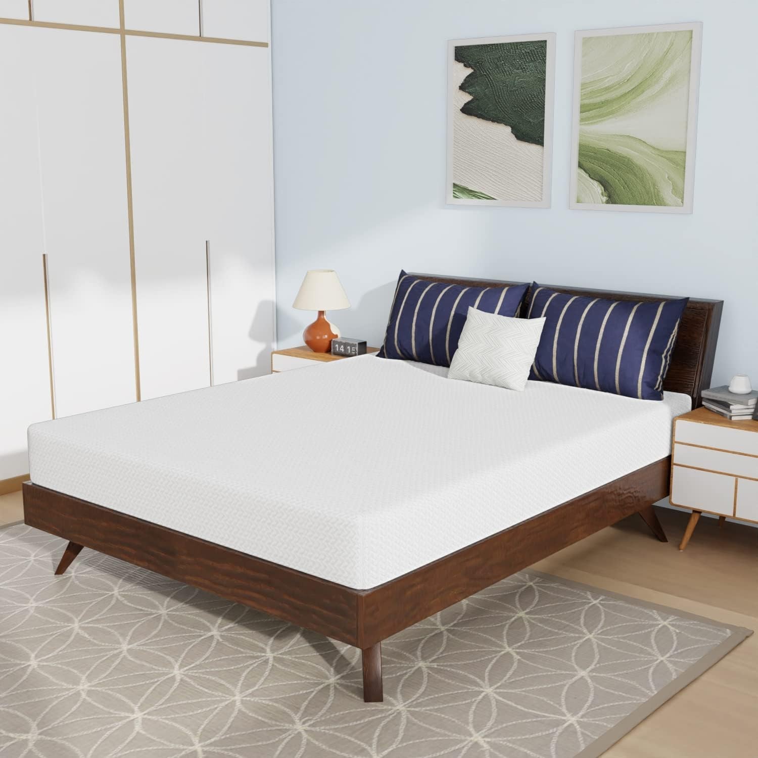 Queen 8-Inch Medium Firm Memory Foam Mattress – Breathable and Fiberglass Free