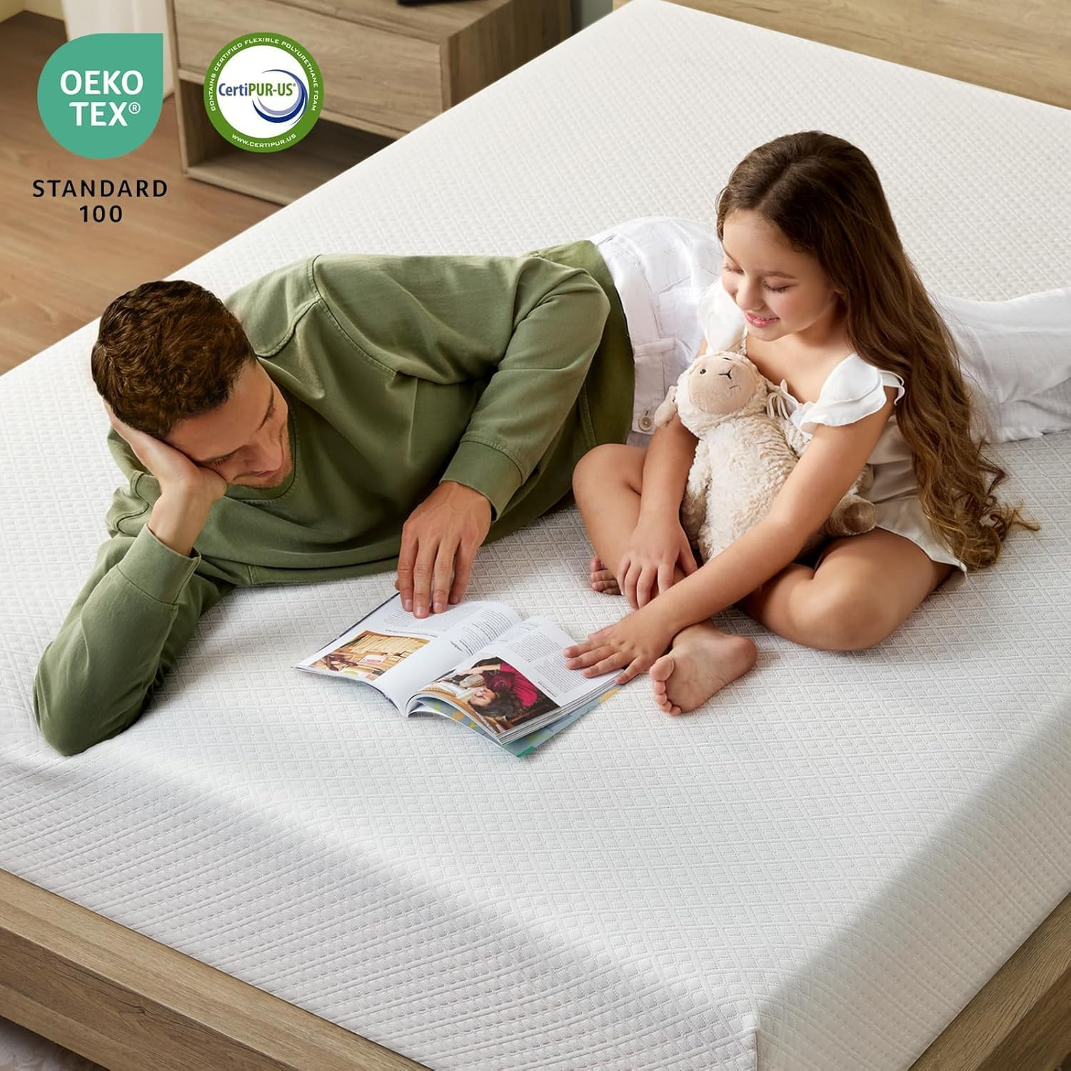 Twin Size Mattress, 6 Inch Gel Memory Foam Mattress in a Box, Fiberglass Free, B