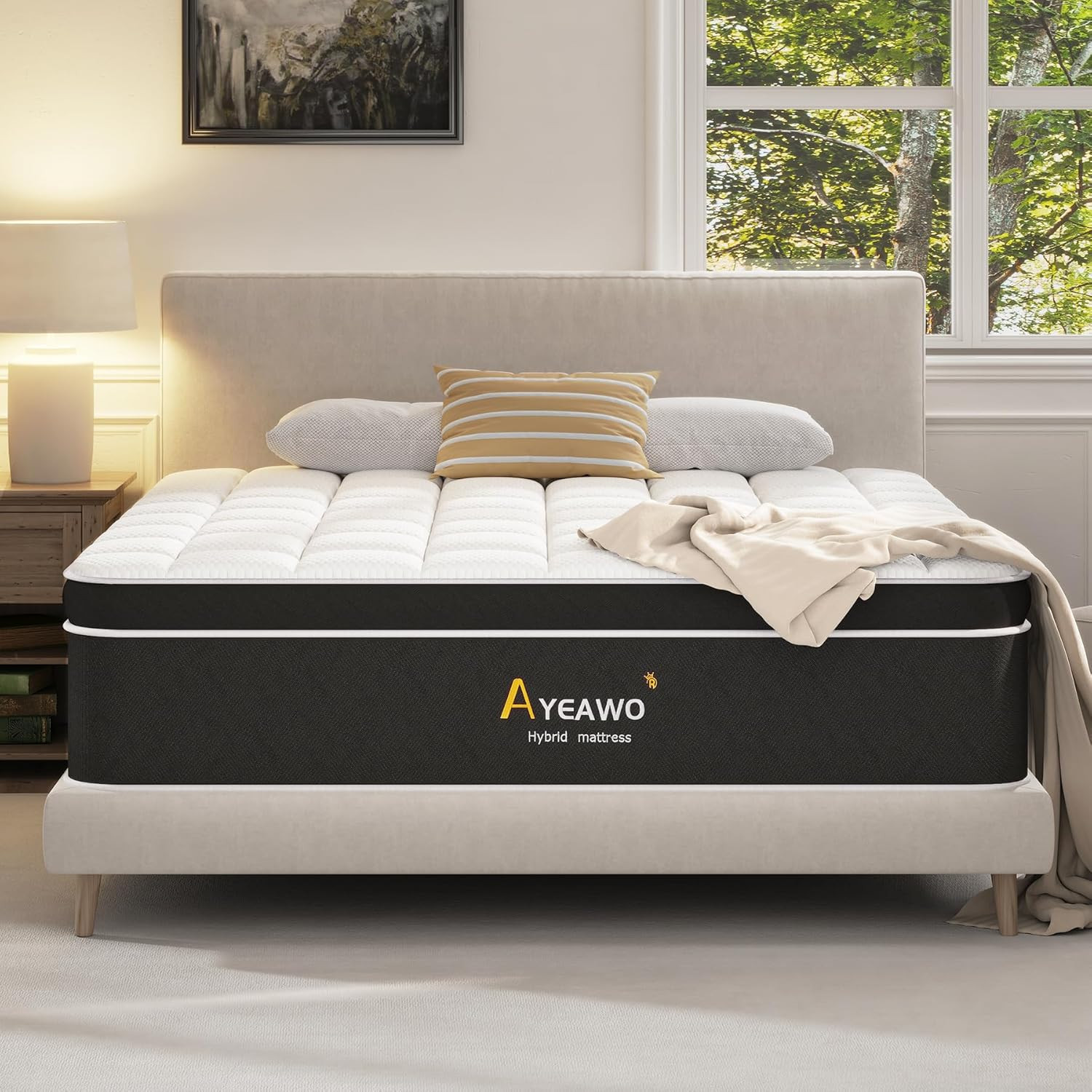 Twin 12″ Hybrid Mattress Cooling Gel Memory Foam Bed