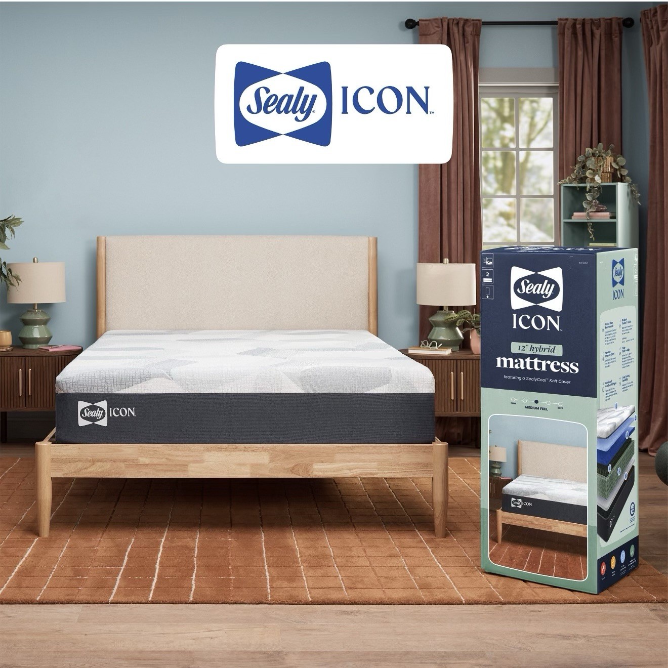 Sealy Posturepedic King 12″ Hybrid Mattress Mattress Medium Feel New in Box