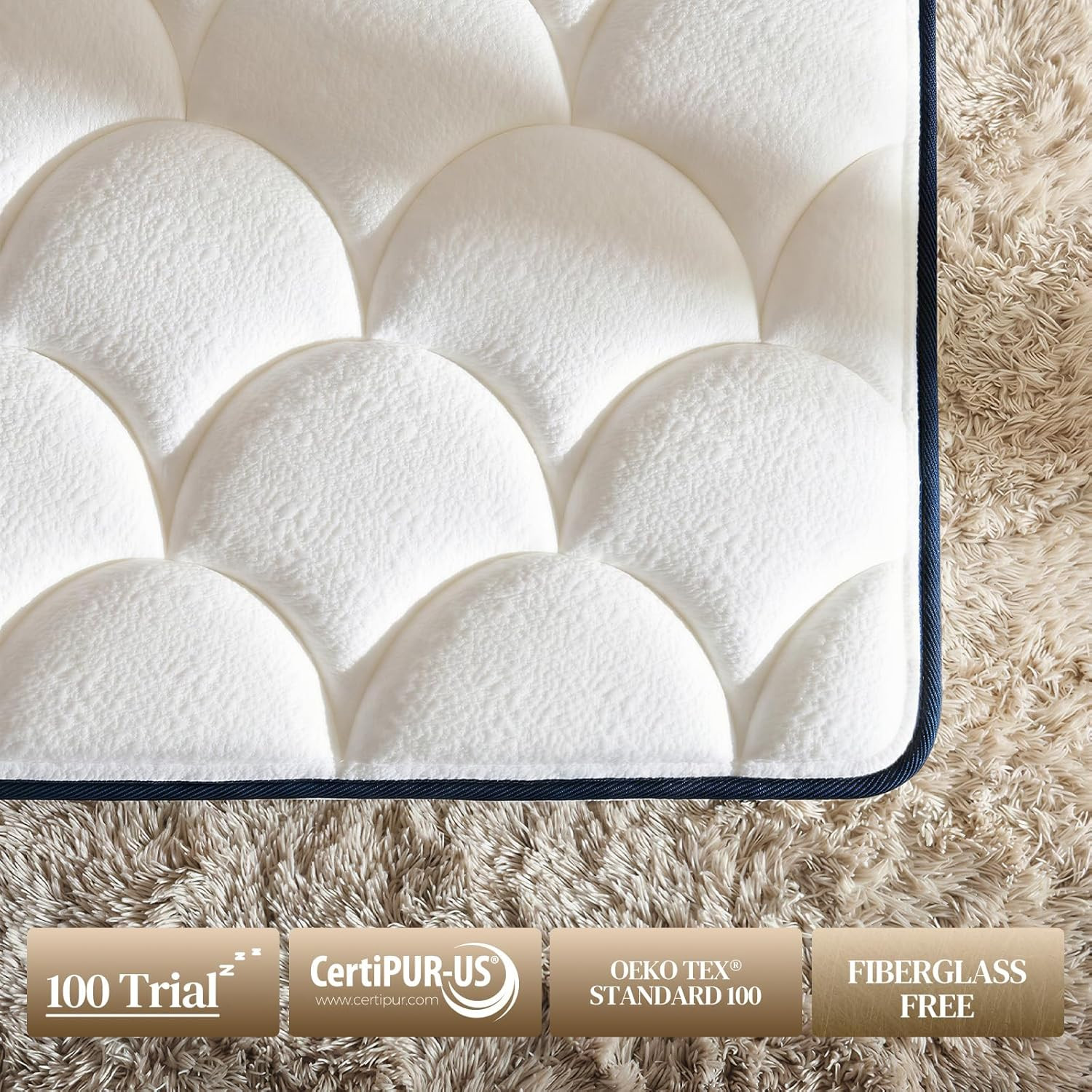 Queen 14″ Hybrid Mattress Pocket Spring Memory Foam Medium Firm