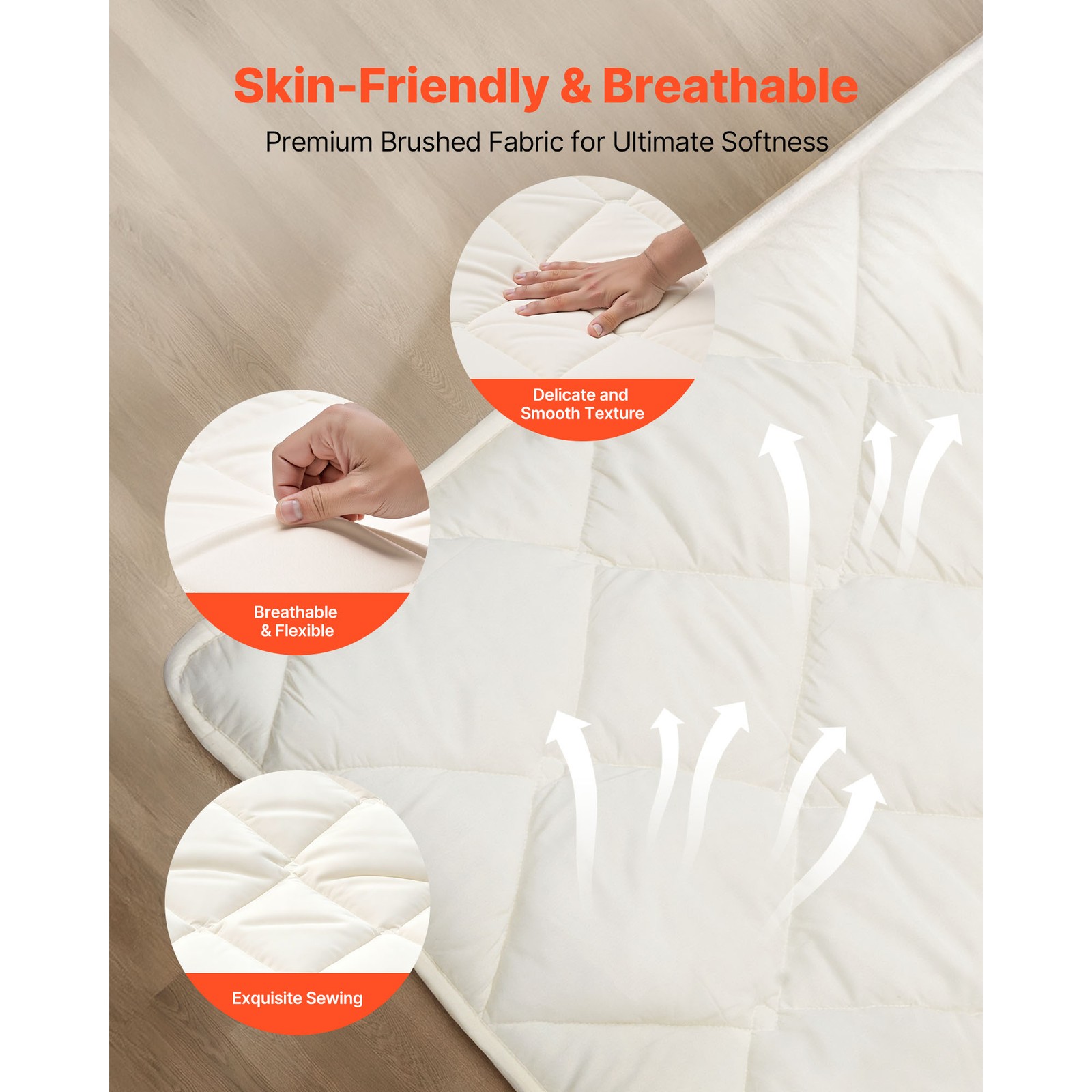 Uimoso Japanese Tatami Mattress Queen Size Foldable Futon with Storage Bag White