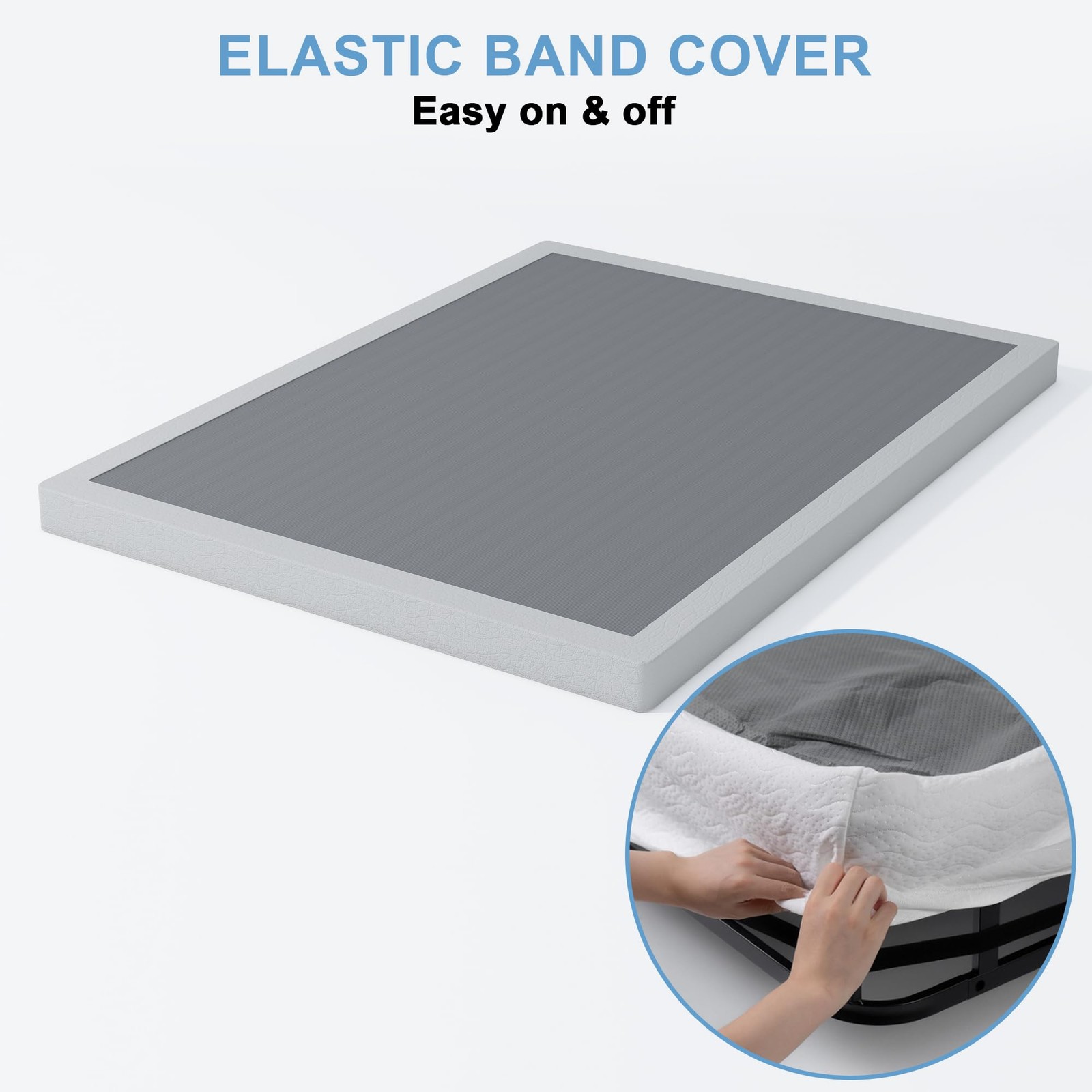 HOBINCHE 3 Inch Queen Size Box Spring, Low Profile Spring Queen, 3