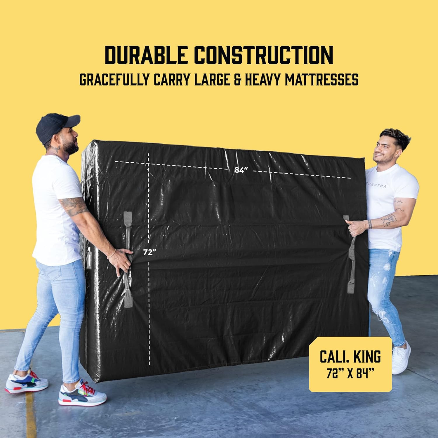 Mattress Bags for Moving with 8 Handles – Cali King Size – Extra-Thick Mattress