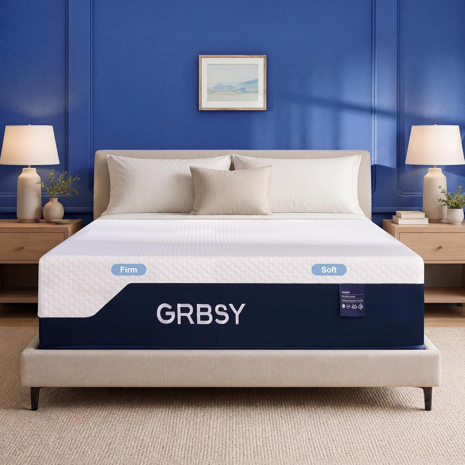 12″ Dual Zone Memory Foam Mattress – Cooling Gel, Back Pain Relief, USA Made