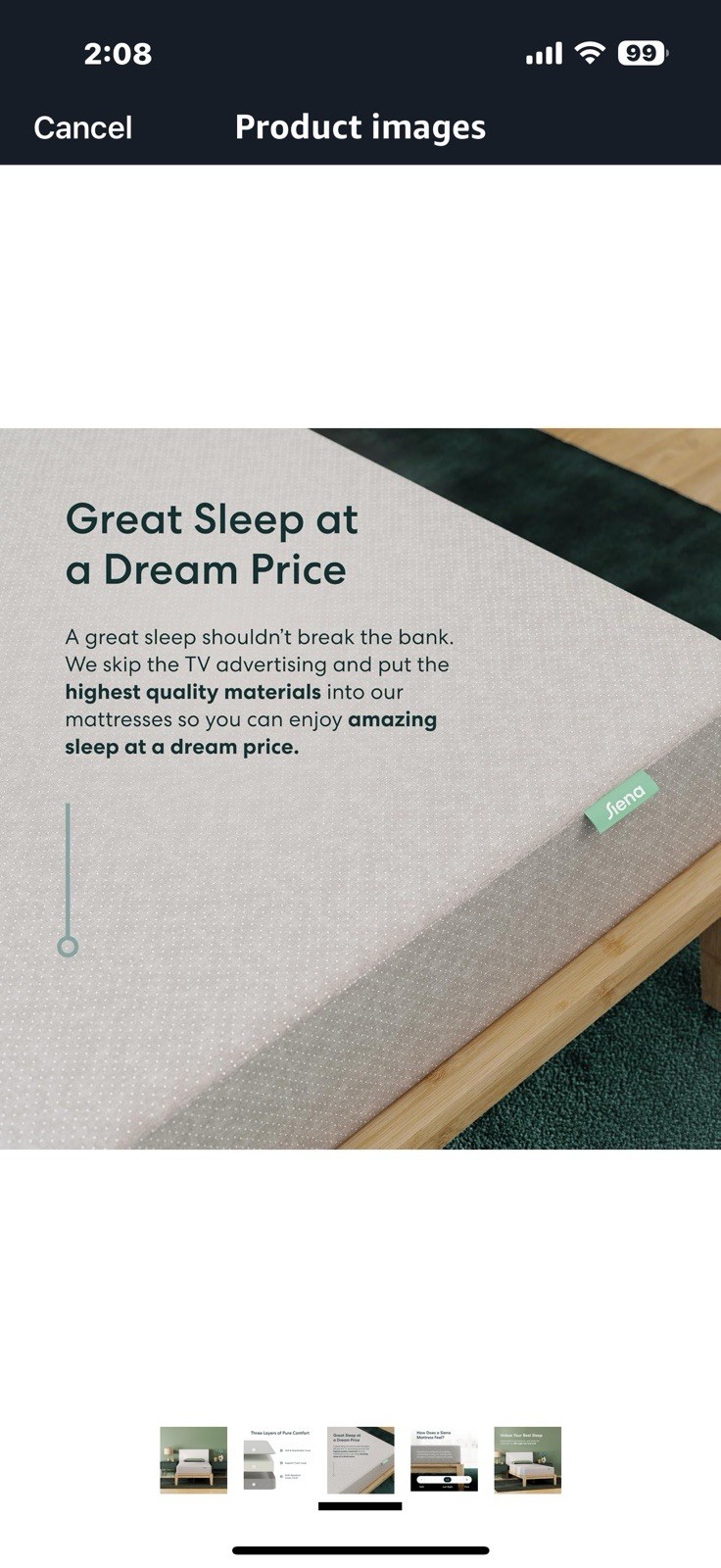 Siena 6″ King Foam Mattress – Medium Firm – 180 Night Trial – Premium